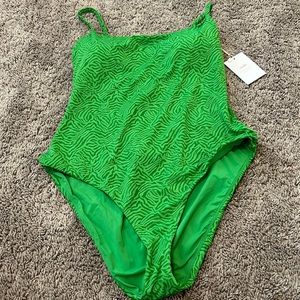 Andie Green Textured One Piece Swimsuit